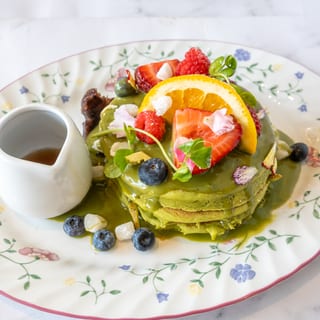 Matcha Mochi Pancakes